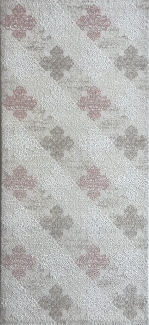 covor floral crem cu roz pudrat 160x230 cm