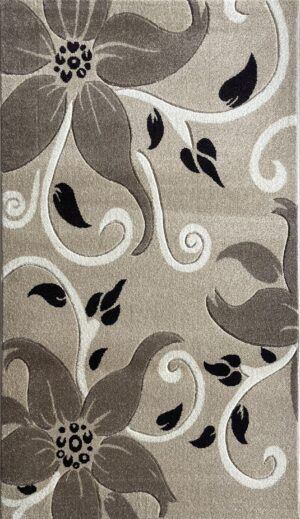 covor floral modern maro crem 160x230 cm