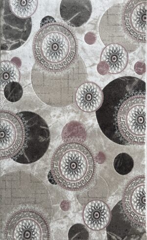 covor modern cu cercuri gri mov 160x230 cm