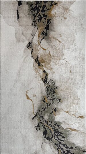covor marmorat crem gri cu accente aurii 160x230 cm